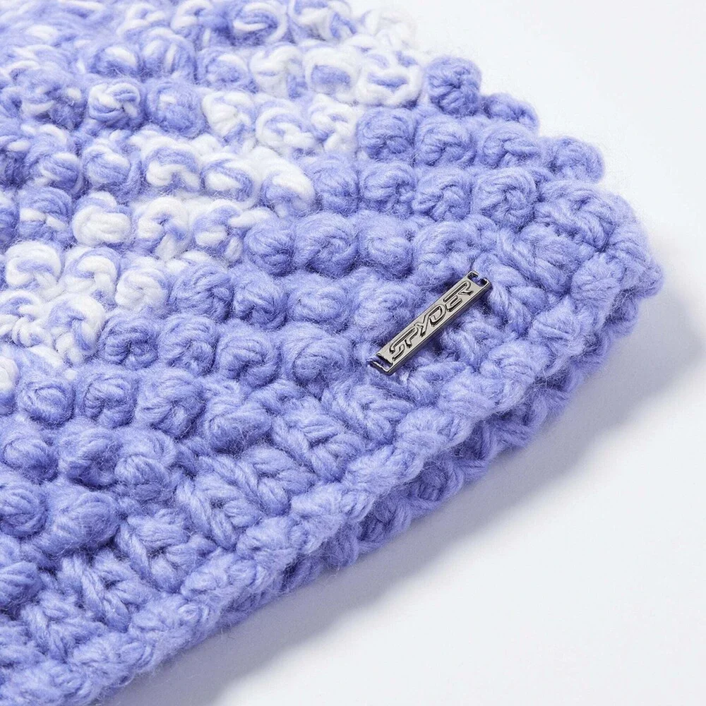 Spyder Brrr Berry Pom 38S555304-CLP Beanie Girls XS/S Purple Fleece Lined JDM714
